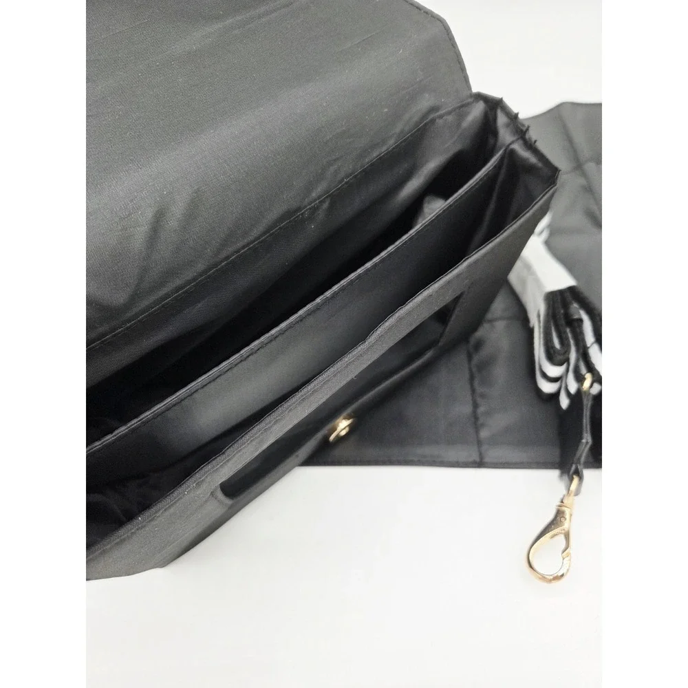 Tote Savvy Crossbody Mini Travel PARK Diaper Bag Pad‎ WIPES Holder Black  NEW